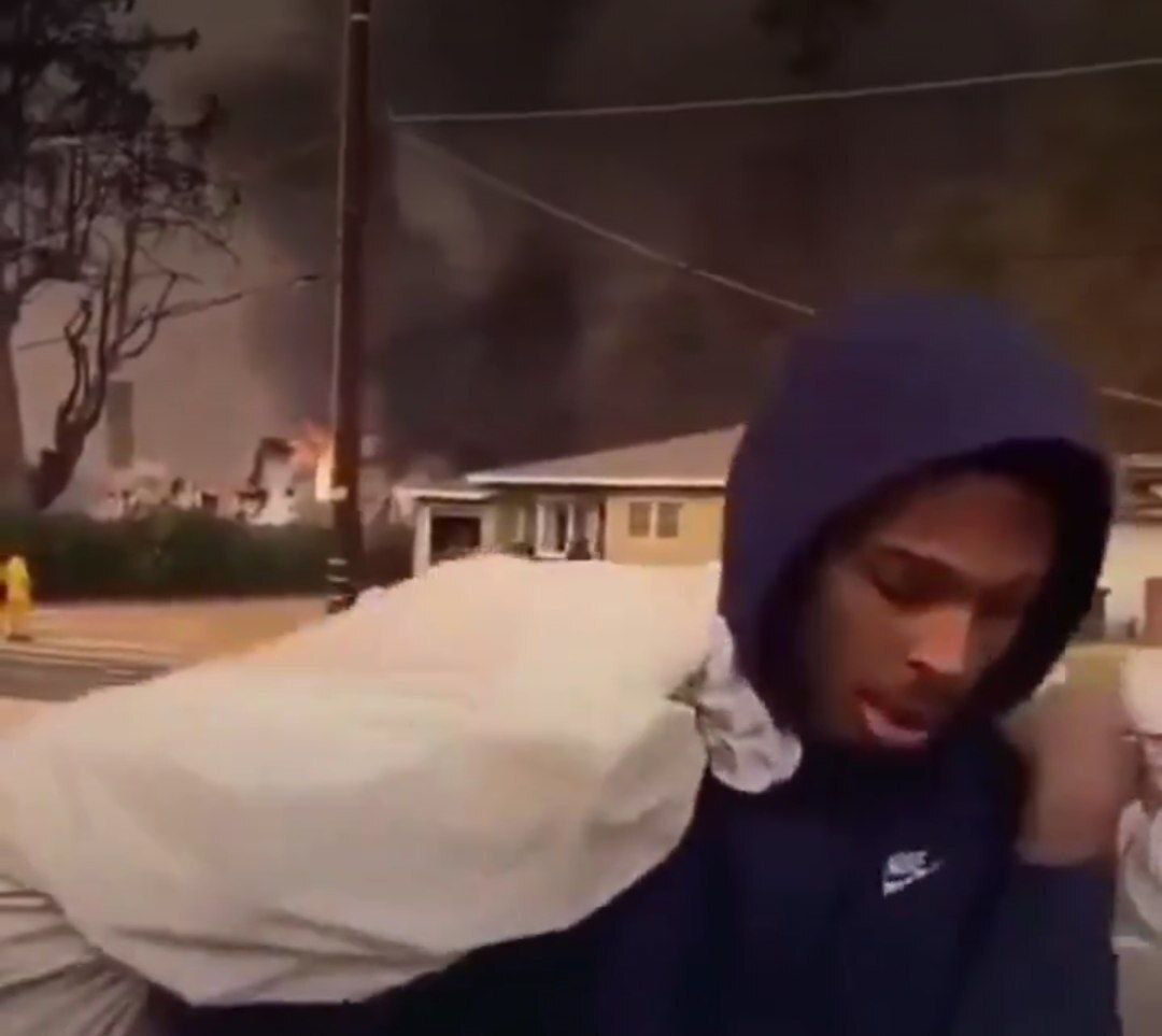 عکس عجیبی که آتش‌سوزی لس‌آنجلس وایرال شد