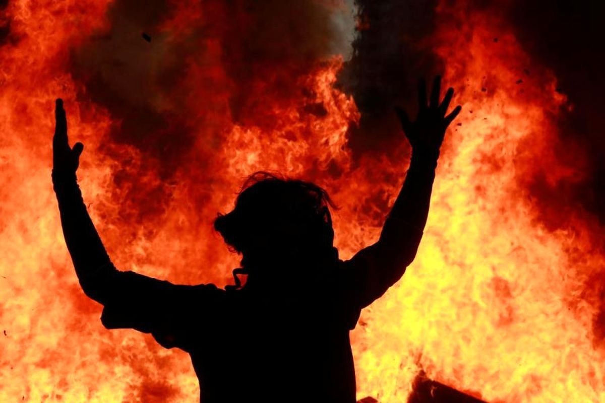 دو پسر جوان زنده زنده در آتش تصادف سوختند