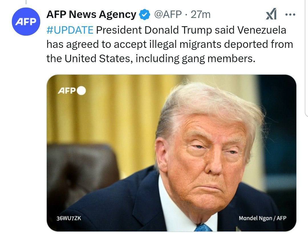 ونزوئلا اعضای باند‌های تبهکار اخراج شده توسط ترامپ را پذیرفت