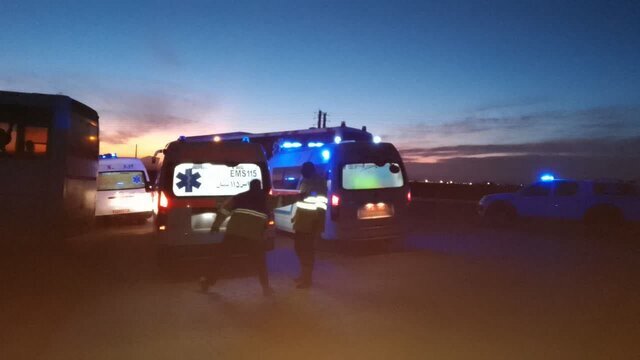 واژگونی اتوبوس اردبیل - مشهد با ۶۰ مصدوم