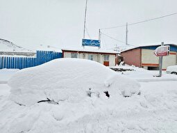 (تصاویر) خودرو‌ها زیر برفِ این بخش ایران مدفون شدند