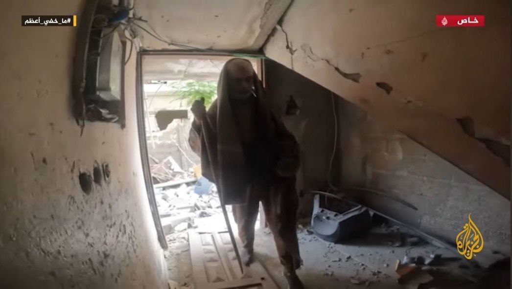 (ویدئو) انتشار تصاویری عجیب از یحیی سنوار برای اولین بار