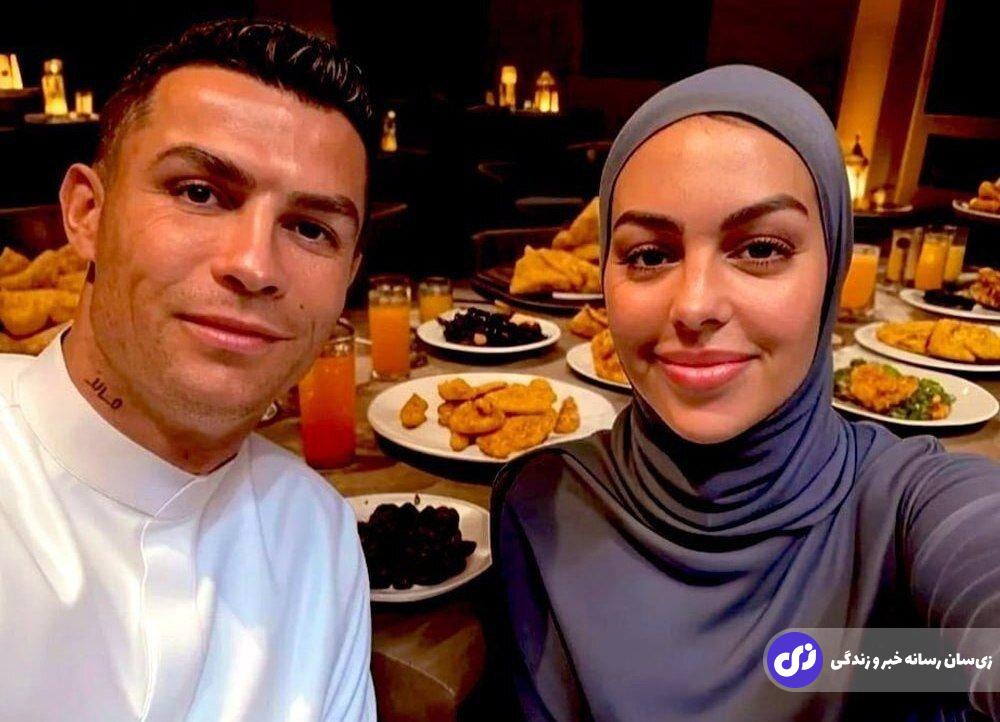 حجاب همسر رونالدو برای ماه رمضان جنجالی شد!