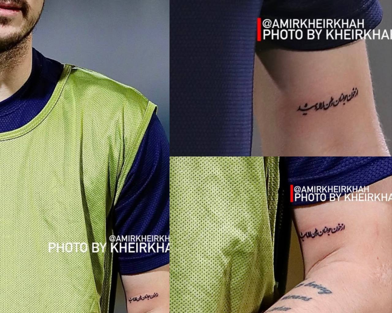 تتوی تَر و تازه سردار آزمون جلب توجه کرد تتوی تَر و تازه سردار آزمون جلب توجه کرد