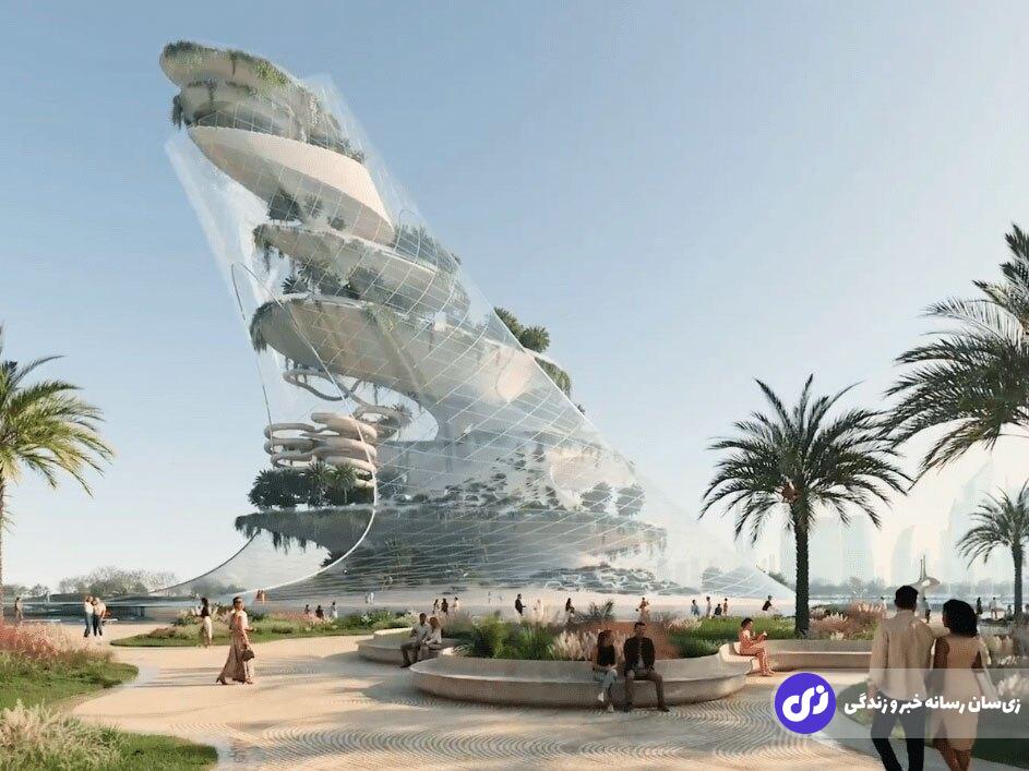 تصاویر | همه‌چیز درباره پروژه شگفت‌انگیز برج ترمه دبی؛ بلندترین تفریحگاه جهان با ۳ آبشار!