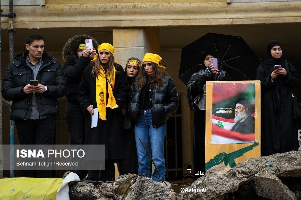 تصاویری غیرمنتظره از مراسم نصرالله در بیروت تصاویری غیرمنتظره از مراسم نصرالله در بیروت