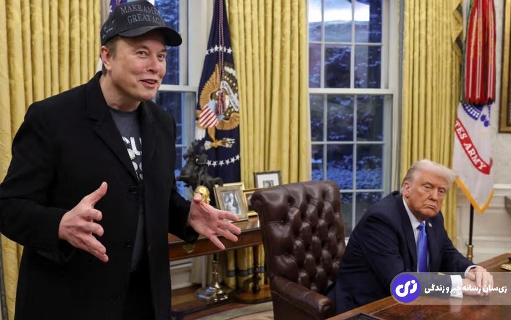 ایلان ماسک در دفتر دونالد ترامپ در کاخ سفید