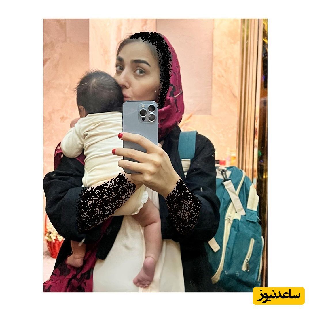 عکس بسیار زیبایی از عروس و نوه فاطمه گودرزی، لیلای سریال “فاصله ها”، در آینه