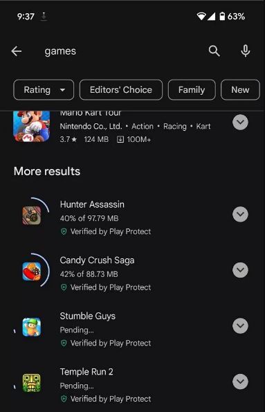 گوگل پلی قابلیت دانلود هم‌زمان چند اپلیکیشن را فراهم کرد