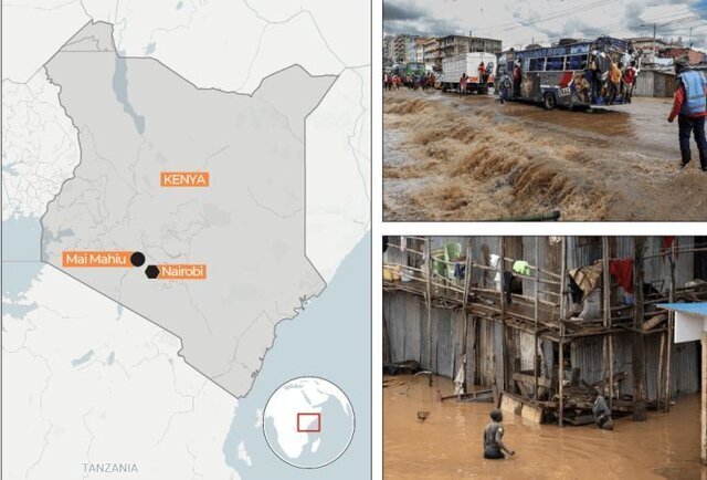 تلفات سیل در کنیا از ۱۲۰ تن گذشت تلفات سیل در کنیا از ۱۲۰ تن گذشت