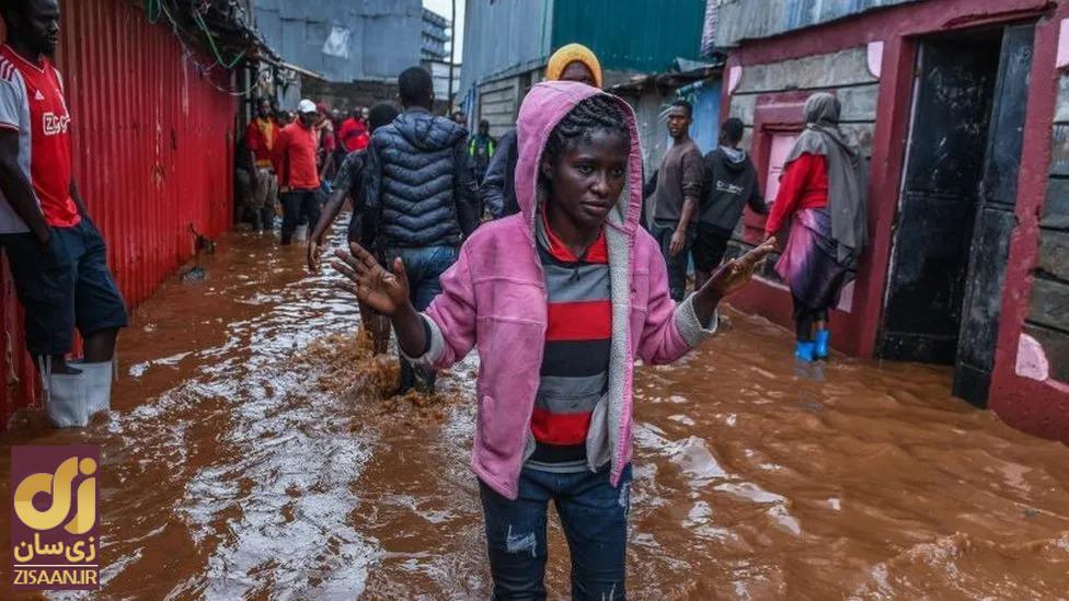 (تصاویر) تصاویری عجیب و آخرالزمانی از سیل کنیا که وایرال شد