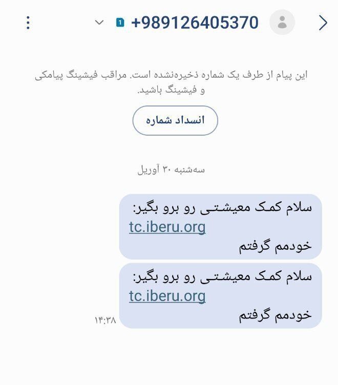 این پیامک‌ها درباره یارانه کمک معیشتی جعلی است/ تصویر پیامک را ببینید