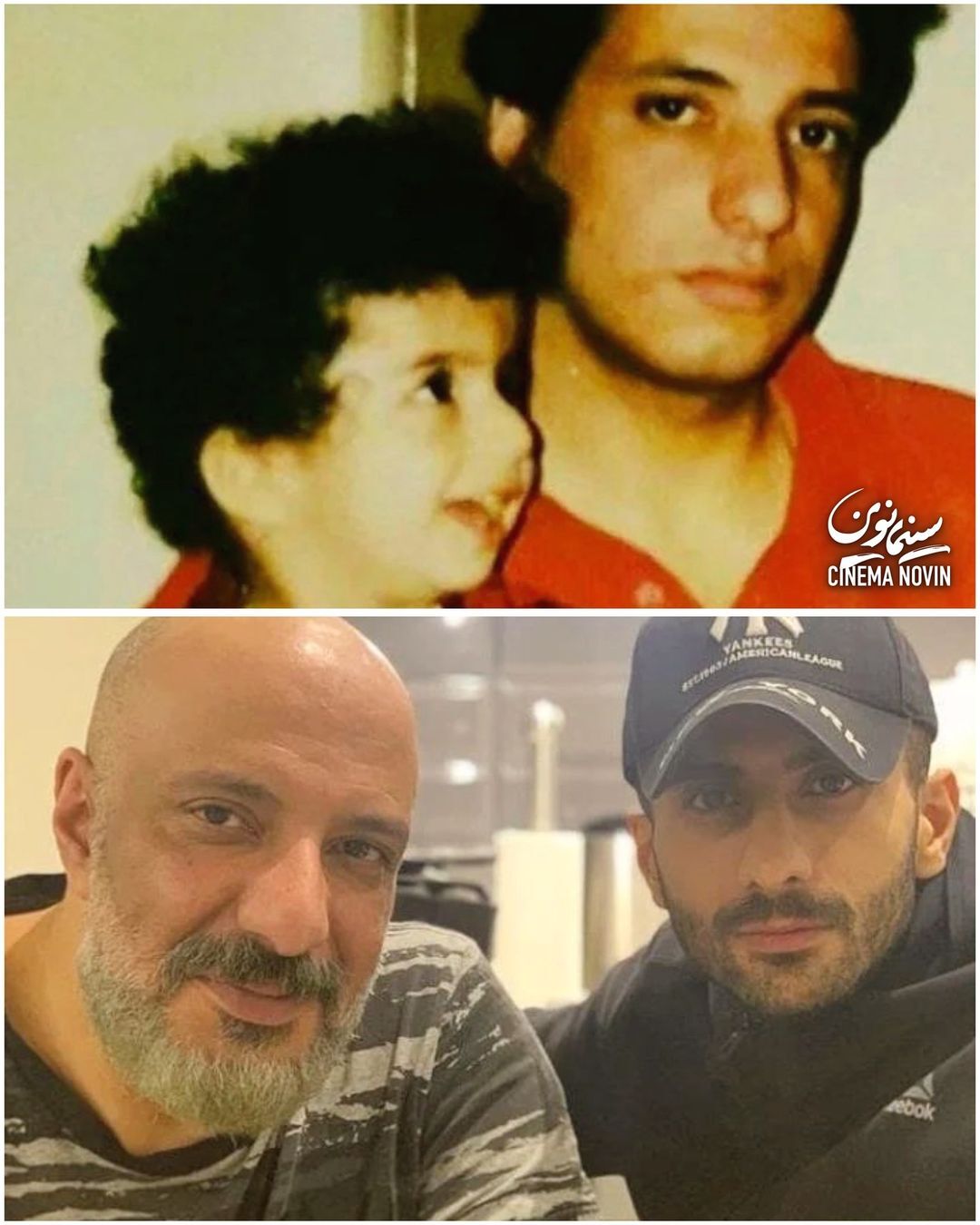 تصویر قدیمی از بازیگر معروف و برادرزاده‌اش + عکس