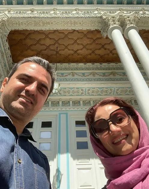 سلفی بامزه شبنم مقدمی و همسرش /عاشقانه‌های شبنم مقدمی در کنار همسر بازیگرش
