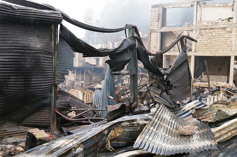 امامزاده ابراهیم، هفت روز پس از آتش‌سوزی مهیب