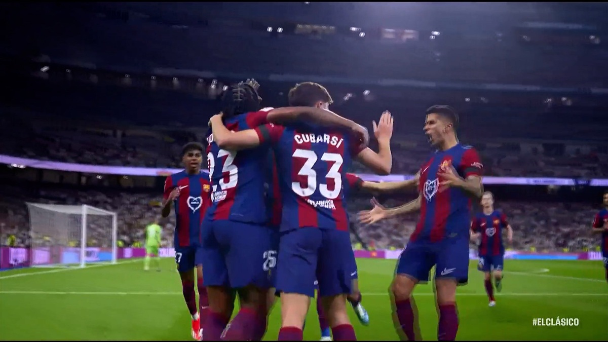 گل اول بارسلونا به رئال مادرید توسط آندرس کریستنسن در دقیقه ۶ + ویدئو