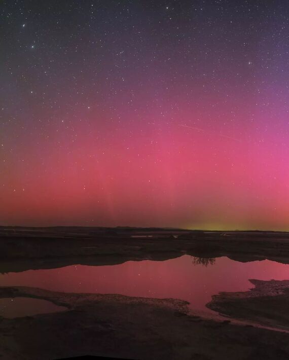 عکس| چطور شفق قطبی در آسمان کویر ایران دیده شد؟