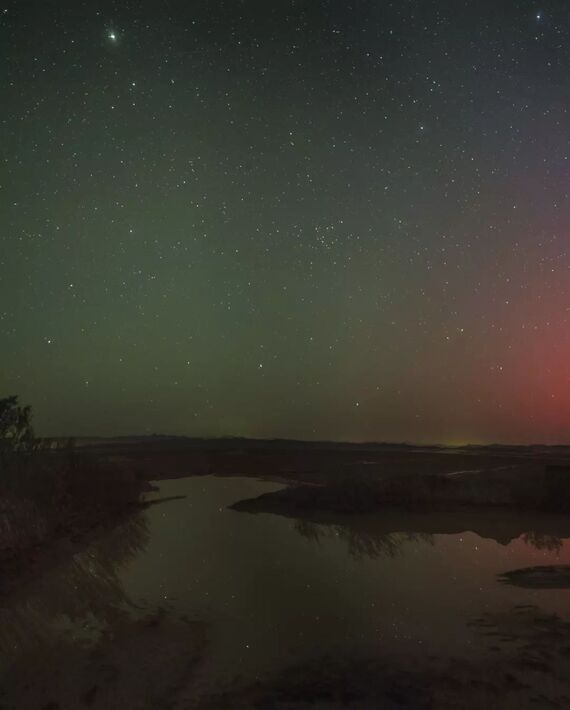 عکس| چطور شفق قطبی در آسمان کویر ایران دیده شد؟