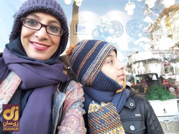 همسر اول مهدی کوشکی و فرزندش برسام