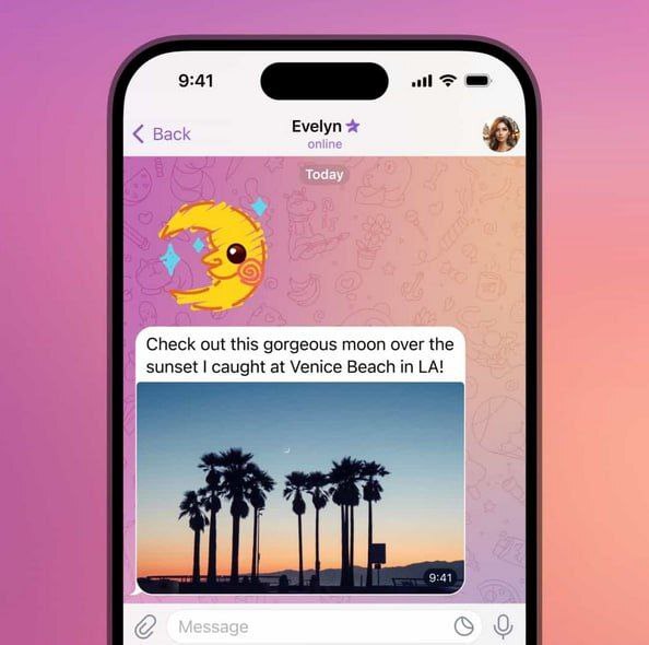 آپدیت جدید تلگرام با قابلیت افکت در پیام‌ها