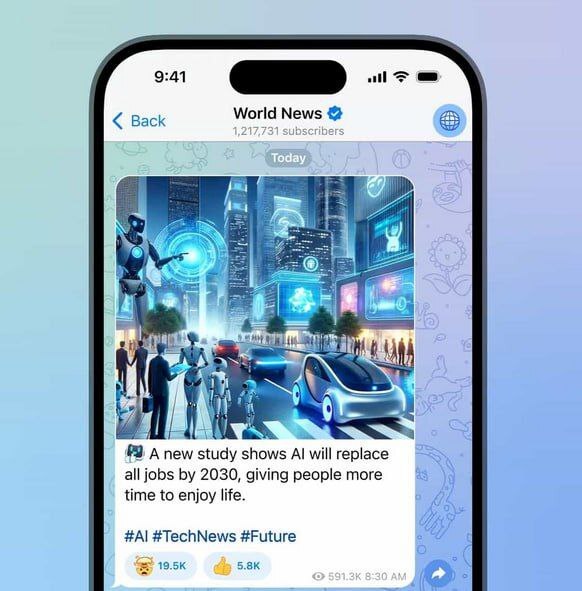آپدیت جدید تلگرام با قابلیت افکت در پیام‌ها
