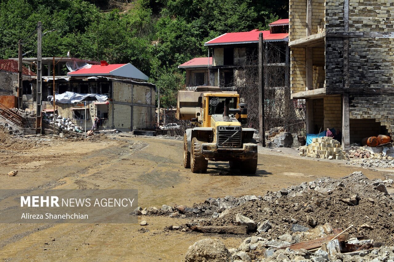 آخرین وضعیت شهرک امامزاده ابراهیم (ع) شفت ۳۹ روز پس از آتش سوزی