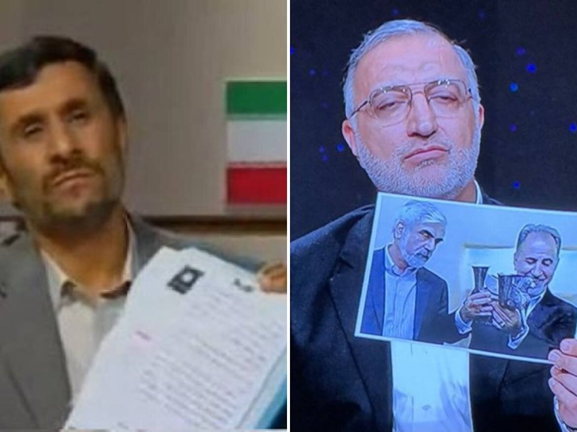 (عکس) اقدام احمدی‌نژادی زاکانی در مناظره امشب