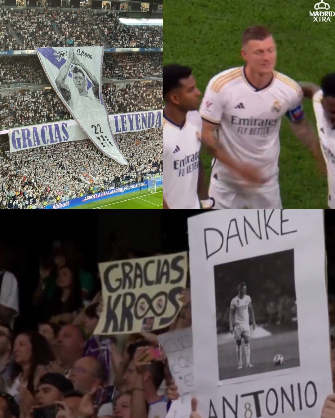 عکس| خداحافظی احساسی برنابئو با تونی کروس عکس| خداحافظی احساسی برنابئو با تونی کروس