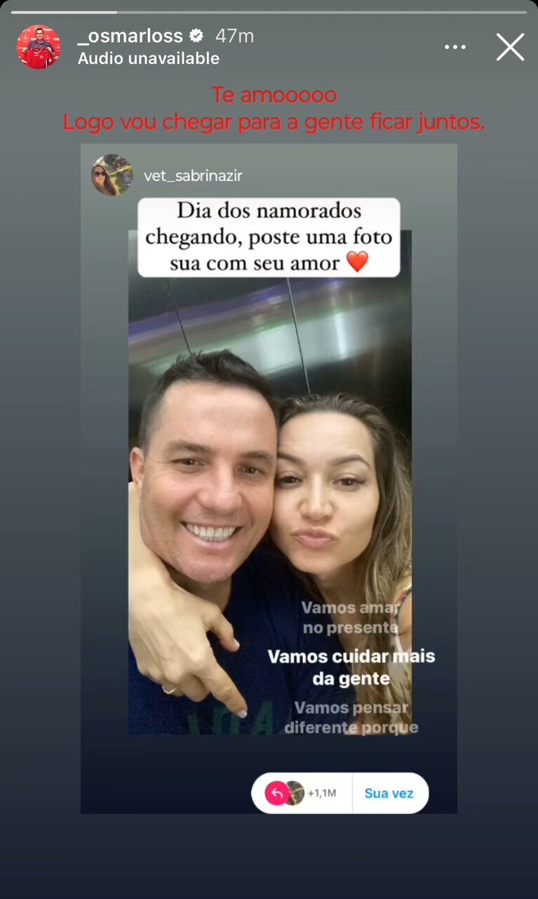 عکس| پیام عاشقانه اوسمار ویرا برای همسرش عکس| پیام عاشقانه اوسمار ویرا برای همسرش