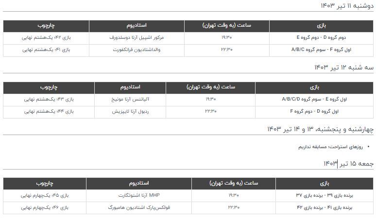 تاریخ آغاز یورو ۲۰۲۴ و برنامه کامل بازیها تاریخ آغاز یورو ۲۰۲۴ و برنامه کامل بازیها
