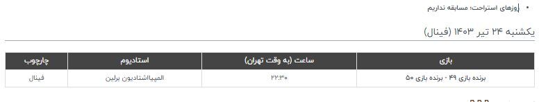 تاریخ آغاز یورو ۲۰۲۴ و برنامه کامل بازیها تاریخ آغاز یورو ۲۰۲۴ و برنامه کامل بازیها