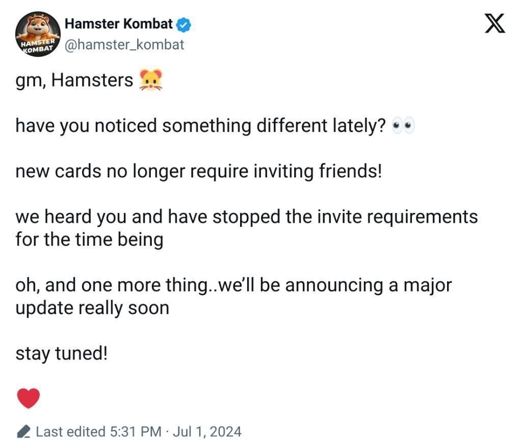 تیم همستر کامبت: صدای اعتراض را شنیدیم، خبر مهمی در راه است!