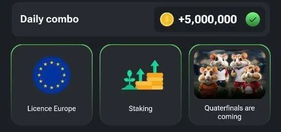 کارت بازی همستر کامبت امروز شنبه ۱۶ تیر برای دریافت ۵ میلیون سکه