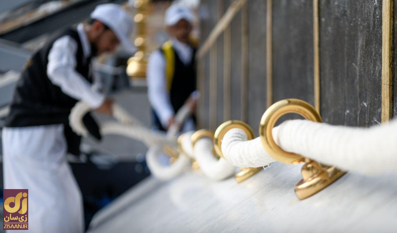 (تصاویر) پرده کعبه از چه جنسی است و خانه خدا بدون پرده چه شکلی است؟