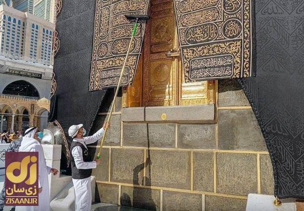 (تصاویر) پرده کعبه از چه جنسی است و خانه خدا بدون پرده چه شکلی است؟