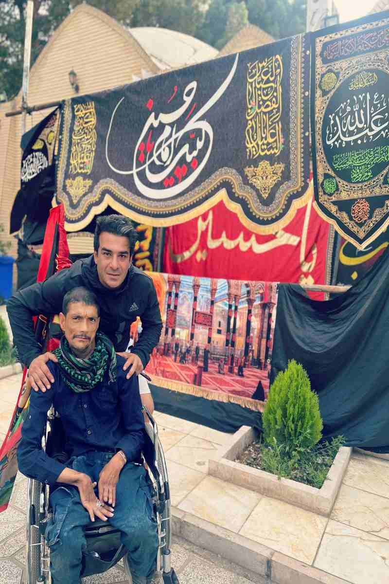 عکس| تصویر متفاوت یوسف تیموری در هیئت عزاداری