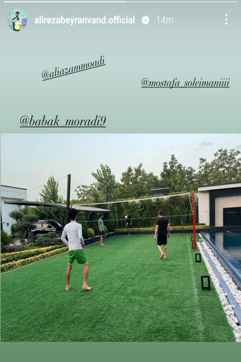 استوری جدید بیرانوند با یک حال و هوای متفاوت!