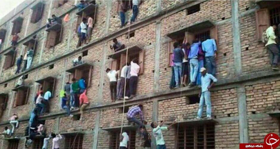 تصاویر عجیب و باورنکردنی از تقلب رساندن سر جلسه کنکور