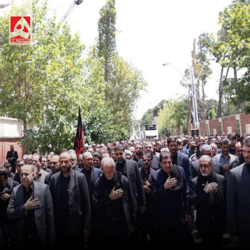 عزاداری پزشکیان و مخبر در پاستور