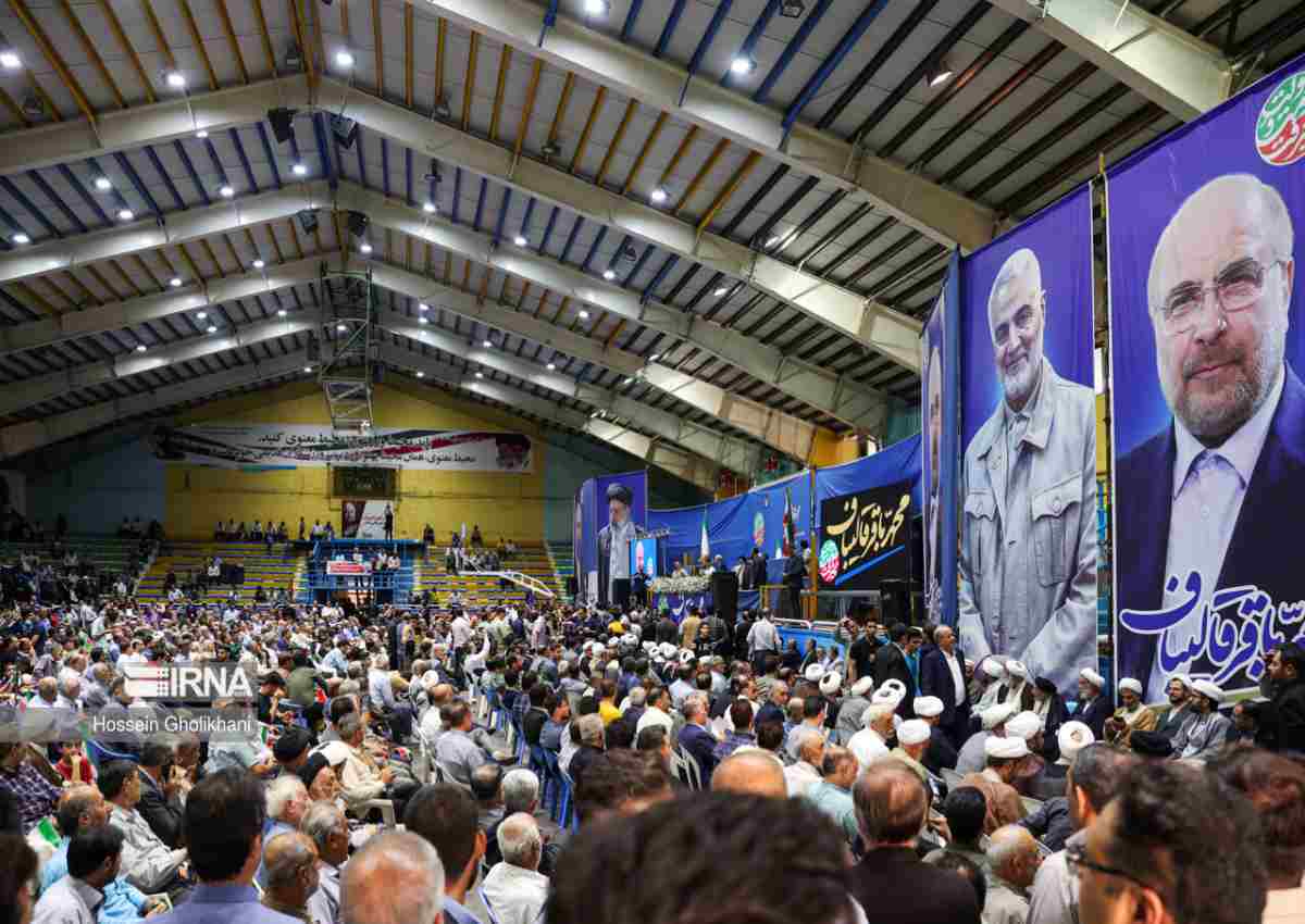 عکس‌هایی از حاضران در همایش تبلیغاتی قالیباف در قزوین