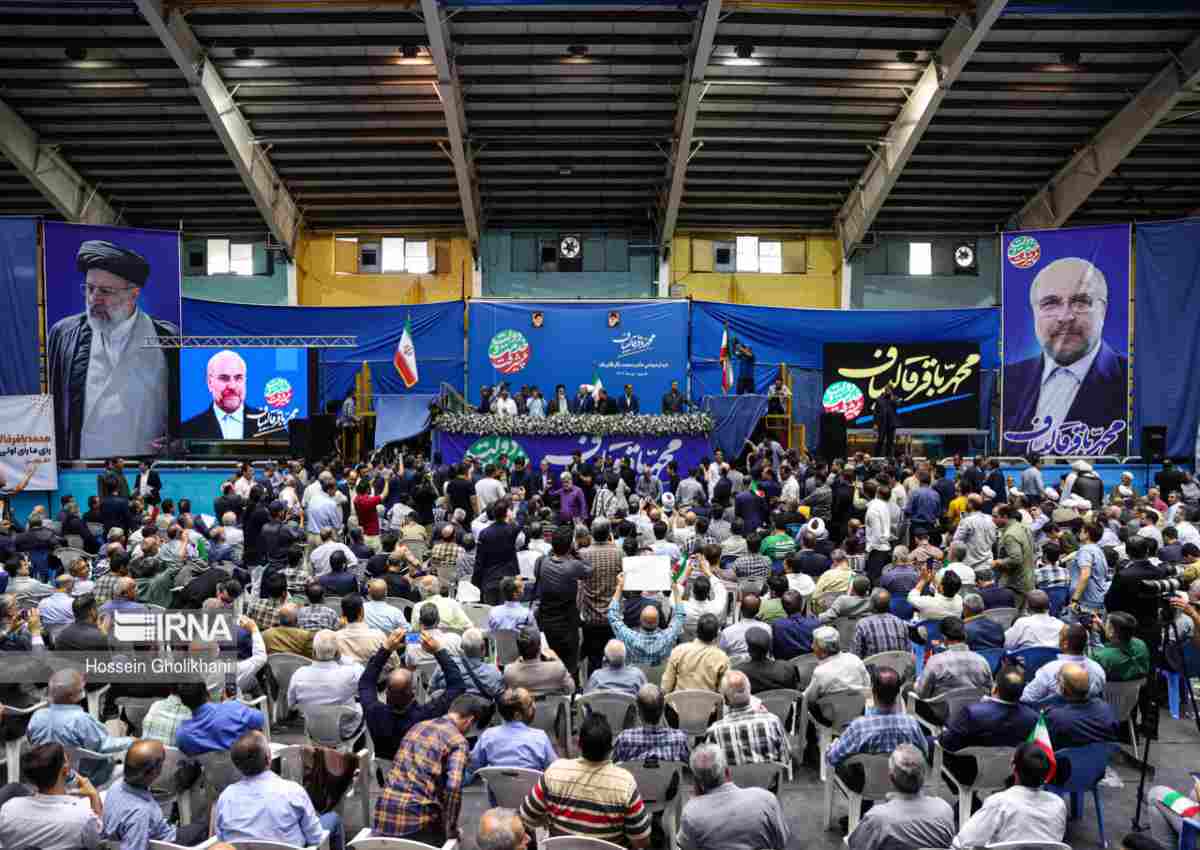 عکس‌هایی از حاضران در همایش تبلیغاتی قالیباف در قزوین