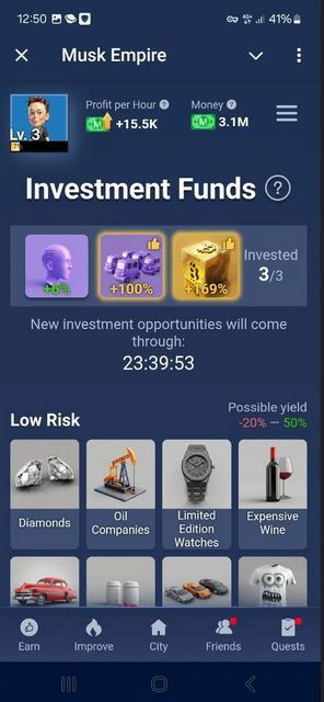 کارت‌های روزانه بازی ایلان ماسک MuskEmpire شنبه ۳۰ تیر کامبوی پنجم