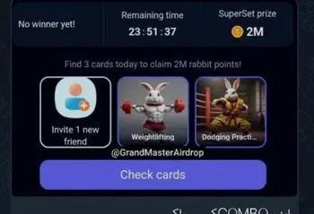 کارت‌های روزانه راکی رابیت امروز یک‌شنبه ۳۱ تیر ۱۴۰۳ برای دریافت دو میلیون سکه