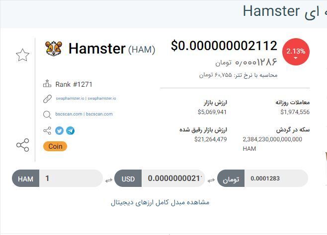 کارت بازی همستر کامبت امروز جمعه ۸ تیر برای دریافت ۵ میلیون سکه