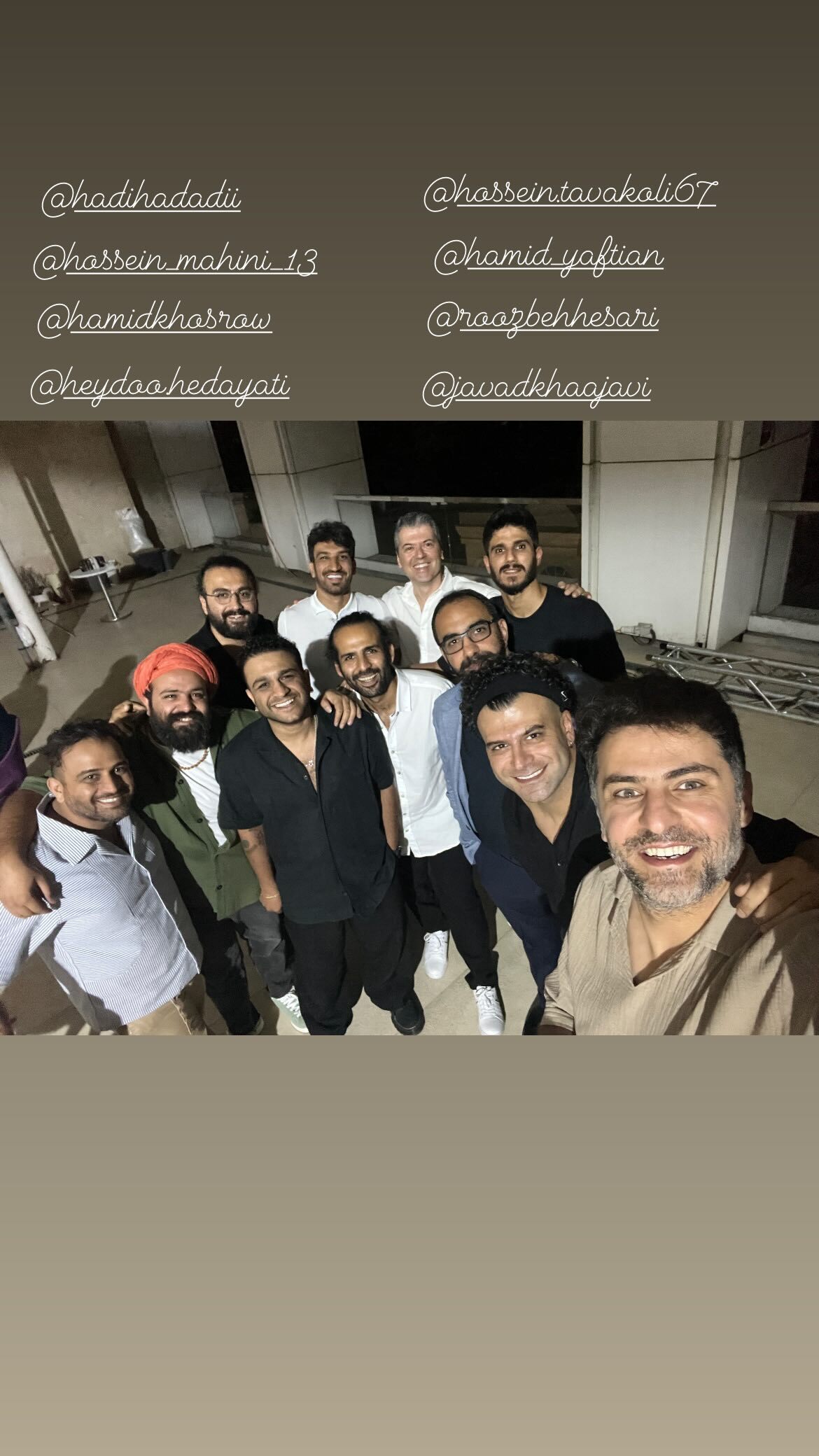 دورهمی چهره‌های مشهور ایرانی در یک کنسرت