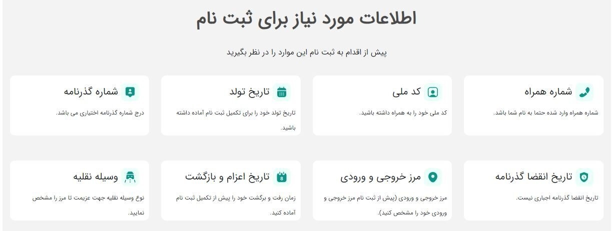 صفر تا صد نحوه ثبت نام اربعین 1403در سامانه سماح (samah.haj.ir) صفر تا صد نحوه ثبت نام اربعین 1403در سامانه سماح (samah.haj.ir)