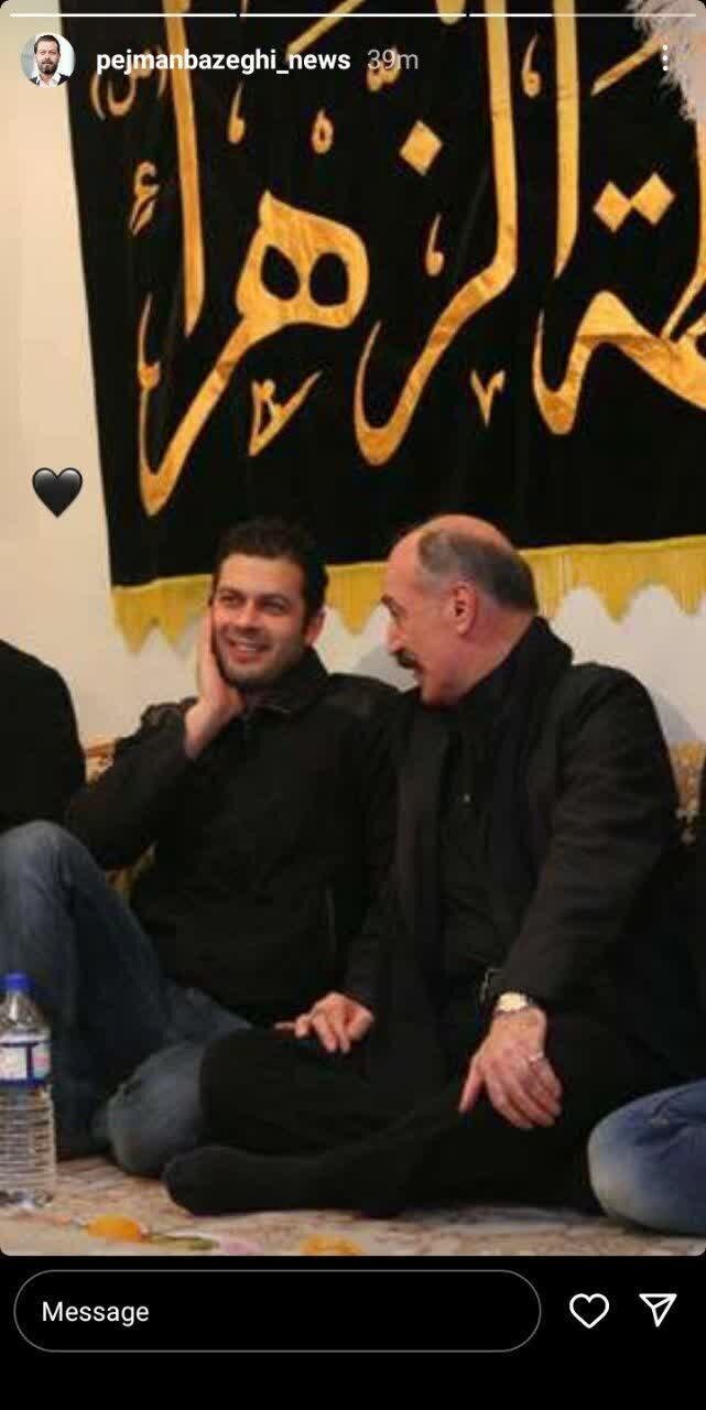 عکس | اندوه پژمان بازغی برای سعید راد