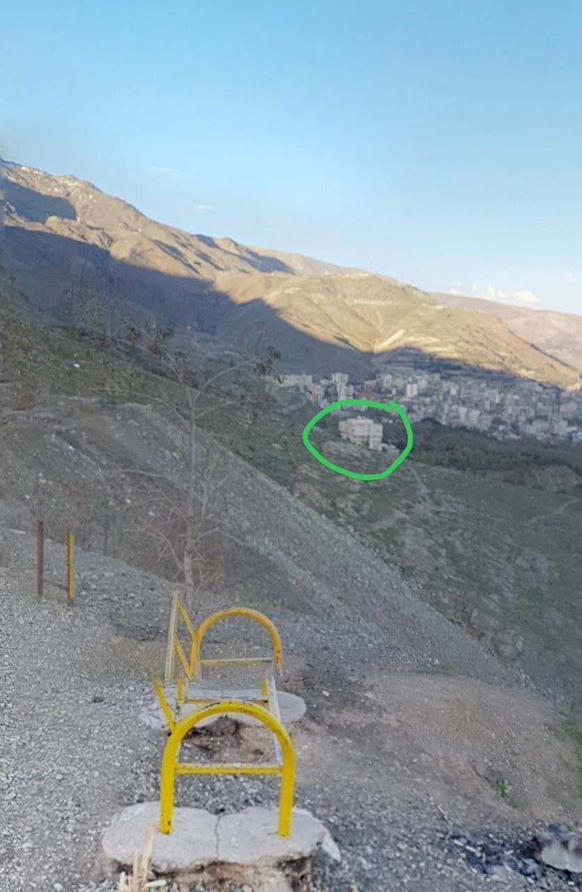 تصویری از ساختمان محل ترور شهید هنیه از مسیر قدیمی توچال