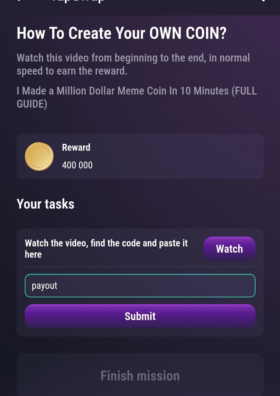 کد تسک تپ سوآپ امروز جمعه ۱۲ مرداد ۱۴۰۳
