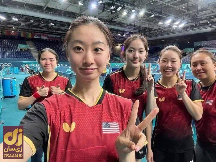 تصویری عجیب از تیم ملی پینگ‌پنگ زنان آمریکا در المپیک
